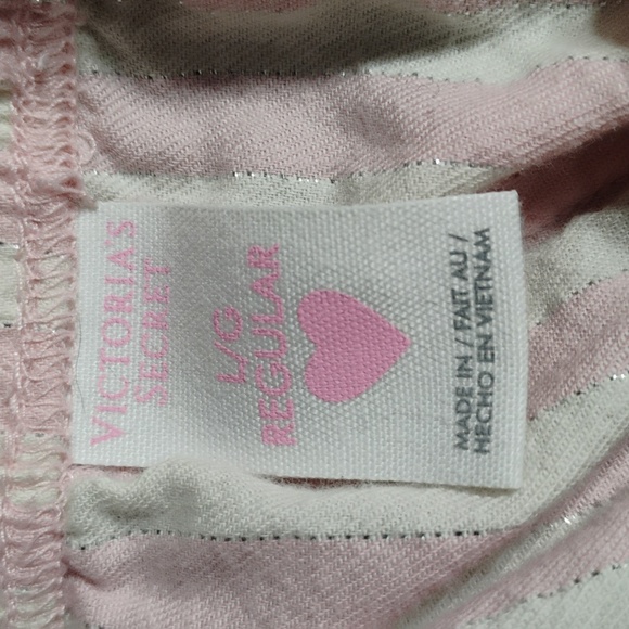 Victoria's Secret Pink and White Striped Pajama Top & Bottoms - Picture 11 of 12